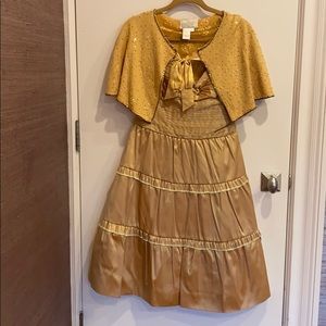 Victoria‎ Royal Ltd Gold Dress with Cape